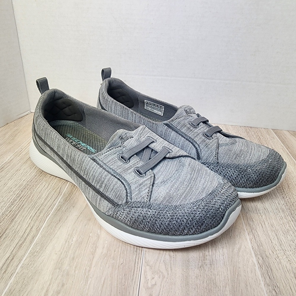 Skechers Microburst 2.0 Slip On Topnotch  Womens Size  8 Gray  Memory Foam - Picture 2 of 10